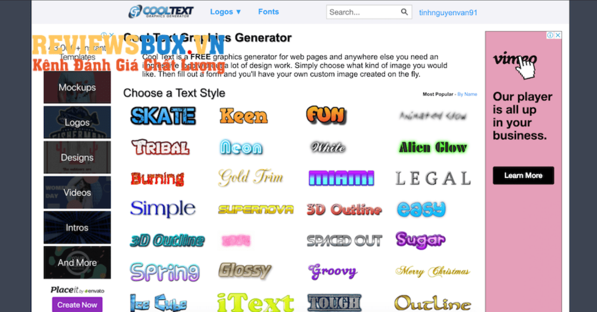 Thiết Kế Logo Cooltext