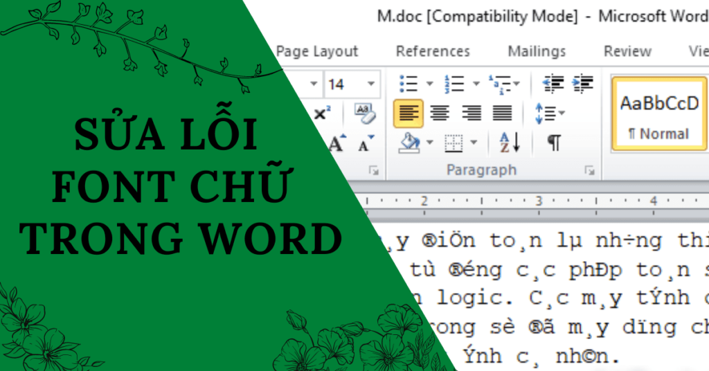 sửa lỗi font chữ trong word