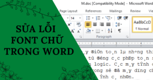 sửa lỗi font chữ trong word